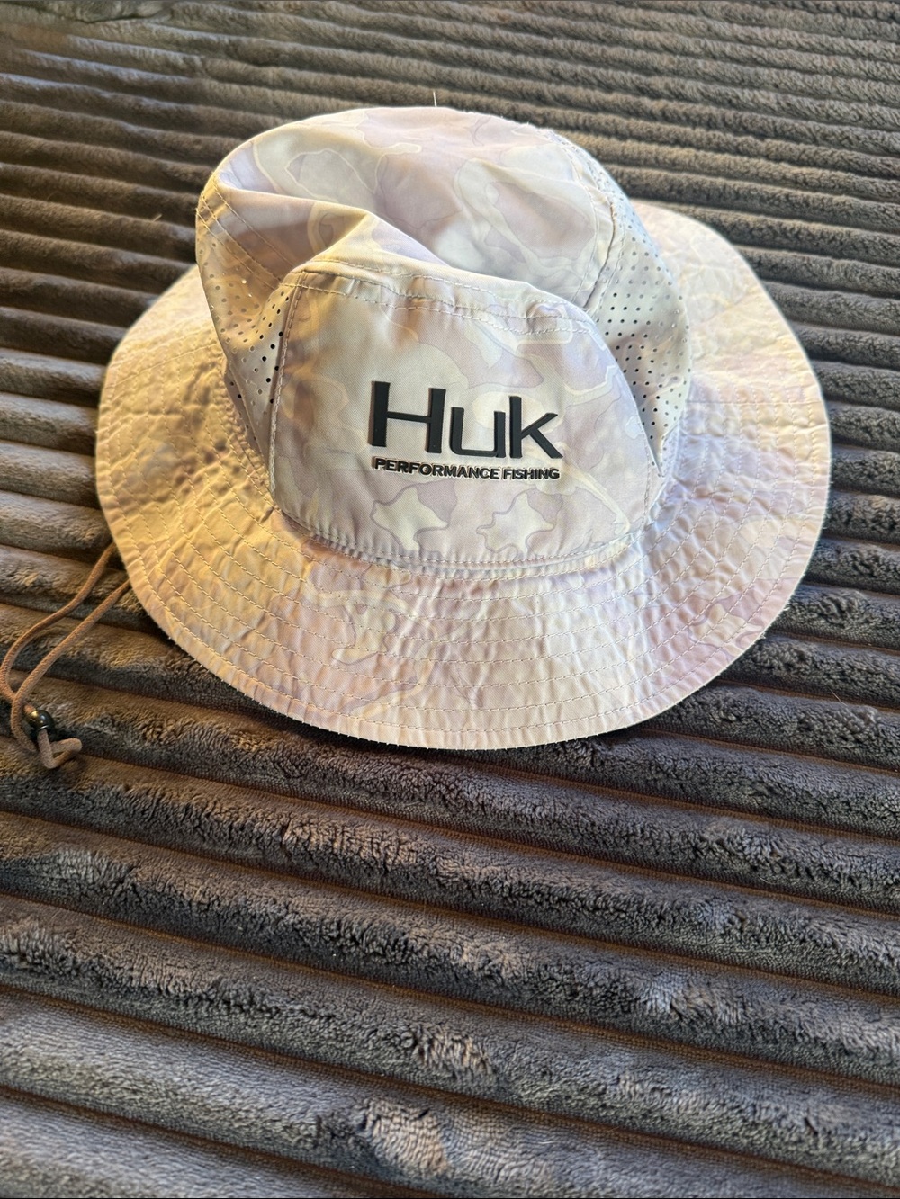 Huk Kids White Camo Bucket Hat